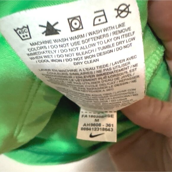 Nike Academy18 Men Training Hoodie Sweatshirt Sweater AH9608-361 Green Medium - Picture 3 of 7